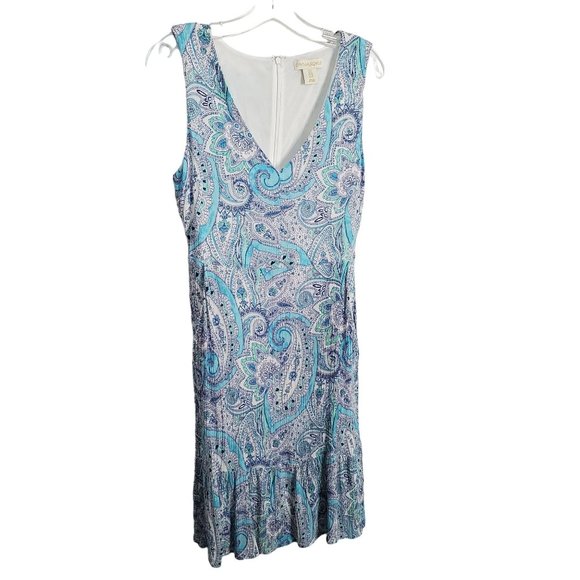 Cynthia Rowley Dresses & Skirts - Cynthia Rowley Size 6 Dress Midi Beachy Summer V-neck Ruffle Hem Crinkle Crepe